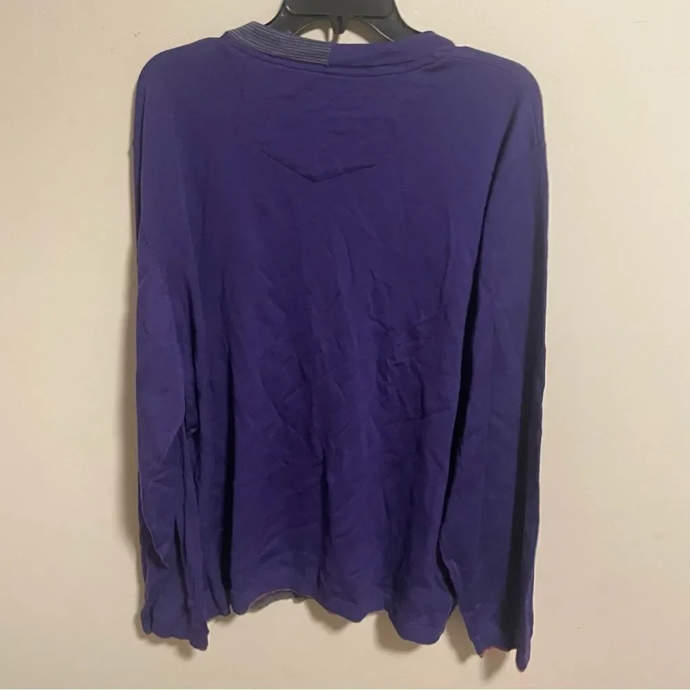 Robert Graham Men's V Neck 100% Wool Pullover Sweater, Size 3XL
